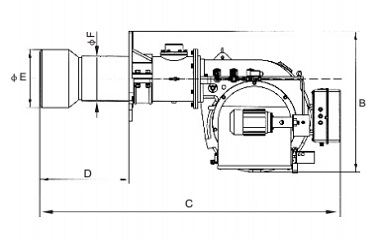 perfformiad Ddeuol Tanwydd Burner trwm Olew / Nwy Technolegol